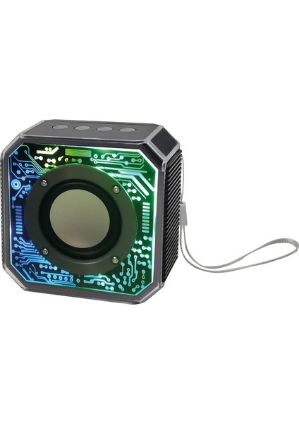 800 Mah Kablosuz 5.2 Ledli Taşınabilir Bluetooth Hoparlör Siyah Bts-86