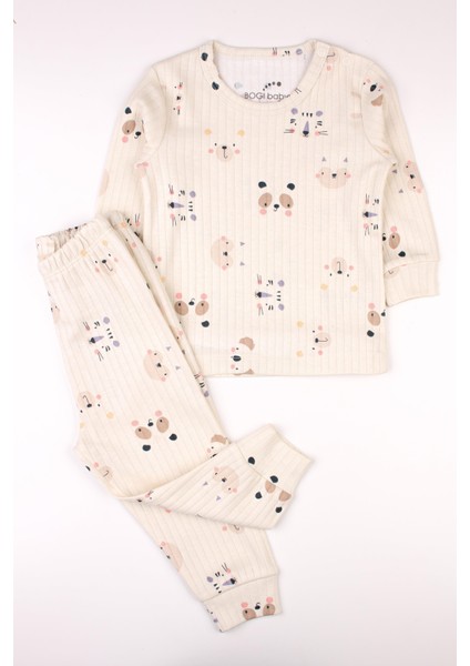 Fitilli Bebek Takımı Desenli Raporlu Alt Üst Takım modelleri