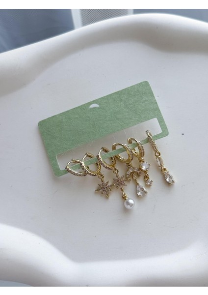 Çelik 6lı Set Küpe