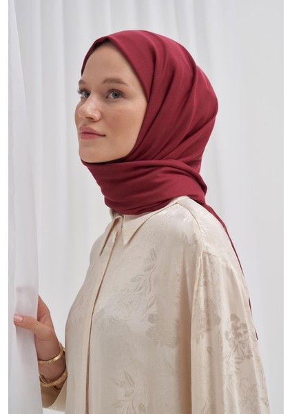 Organik Kırışık Şal Bordo modelleri