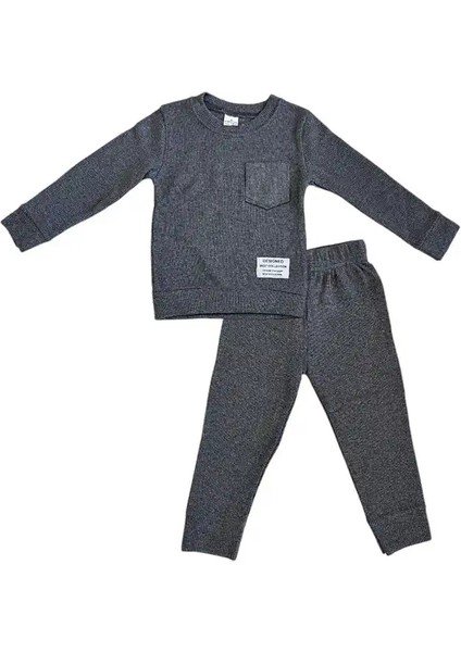 Düz Renk Çocuk Eşofman Takımı