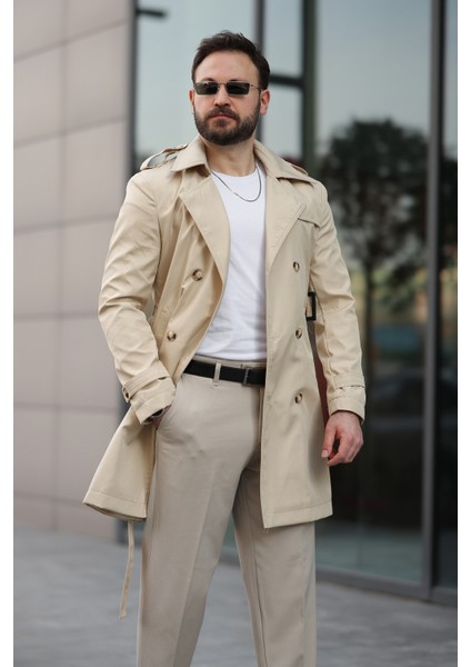 Apoletli Kemerli Trençkot