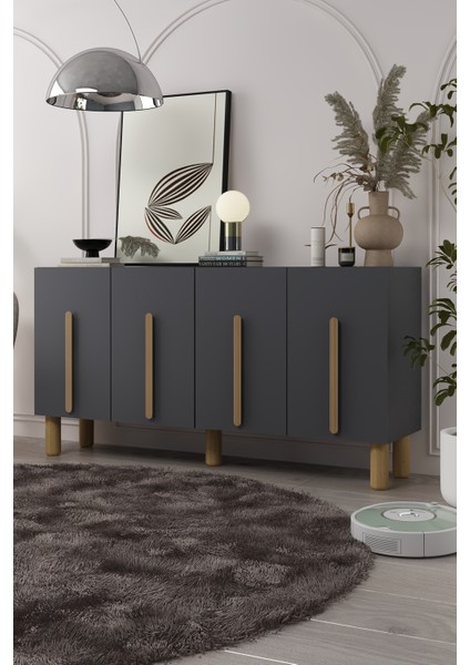 8196KB150-128DD Konsol Tv Ünitesi Antrasit-Safirmeşe