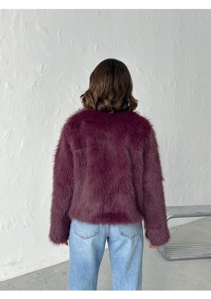 Mürdüm Kadın Suni Kürk Mont Modern Premium Luxury Trend Tasarım Ceket indirimleri