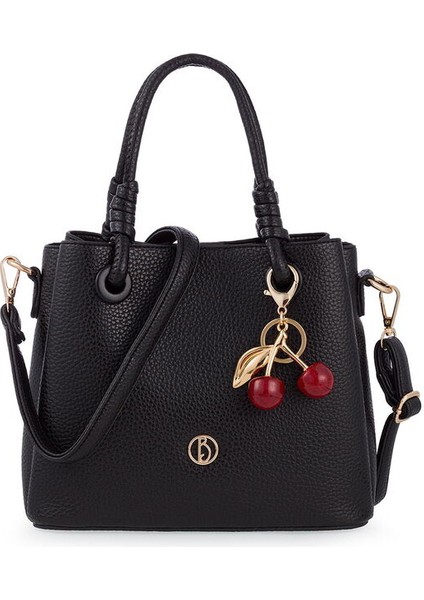 Logo Detaylı Siyah Kadın El Çantası Riv 145-R