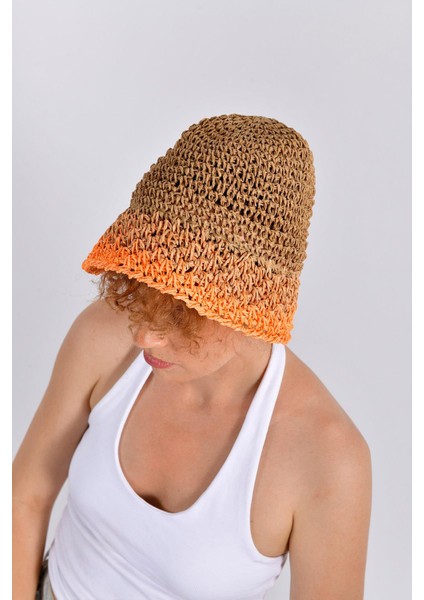 Kehribar Tonlu Renk Geçişli Şapka