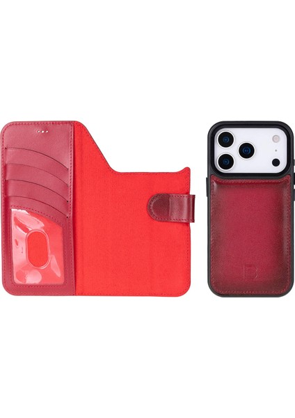 iPhone 17 Pro Max Uyumlu Hakiki Deri Magsafe ve Rfıd Koruma Özellikli Çıkarılabilir Cüzdanlı Kılıf modelleri