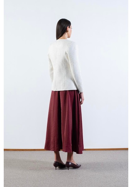 Entwisle Yakasız Tek Düğme Flota Cep Ceket Krem modelleri