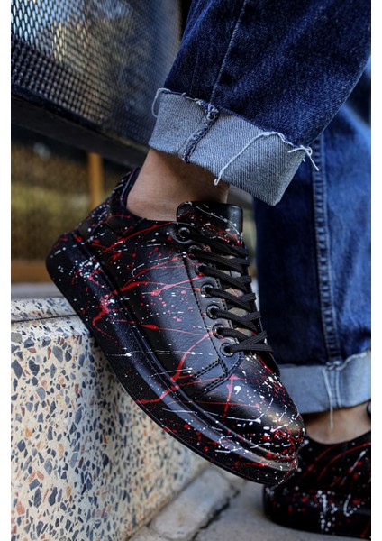 CH254 - CST Pittura Erkek Ayakkabı 471 BEYAZ / KIRMIZI SPLUSH