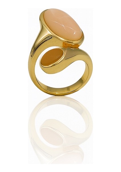 14K Gold Plated Sole Rosa Yüzük