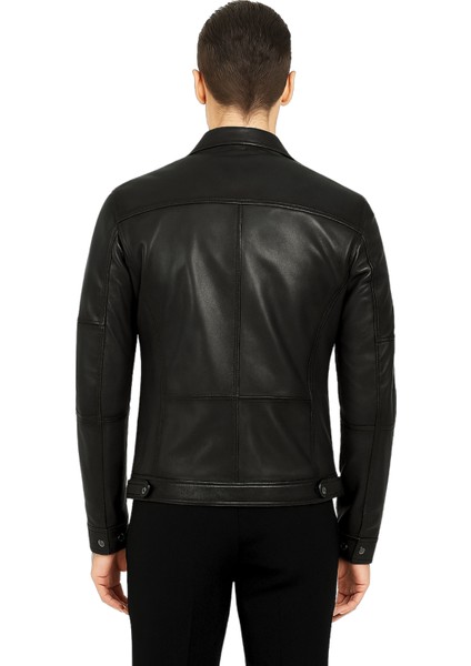 Mbappe Hakiki Deri Erkek Siyah Ceket fiyatları