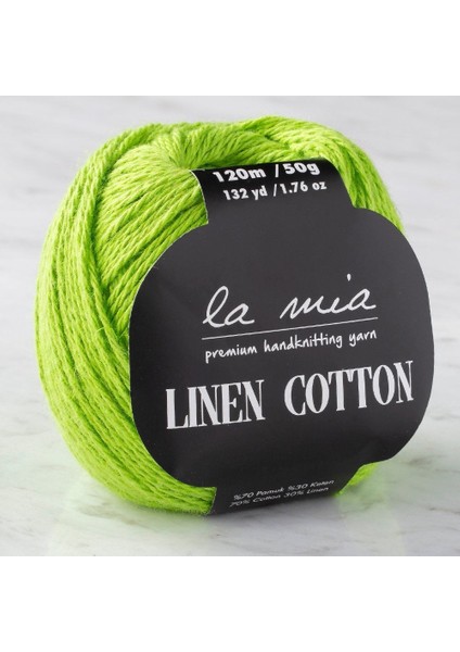 La Mia Linen Cotton Açık Yeşil El Örgü Ipi - L186 - 33866