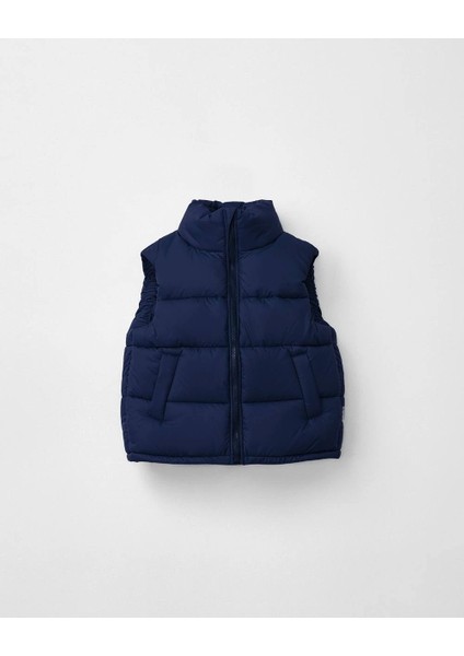 Şişme Yelek, Su Geçirmez Kumaşlı, Oversize Orjinal Kalıp, Lacivert Renk fırsatları