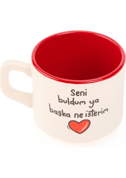 Tasarım Seni Buldum Ya Başka Ne Isterim Sloganlı Venüs Kupa - Renkli - 195 ml modelleri