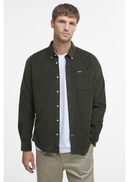 Ramsey Tailored Cord Gömlek GN91 Forest