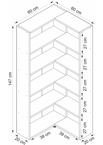 Adel Köşe Set 4 - Beyaz