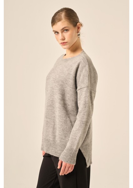 Kadın Şardon Kazak Gri 25215 fırsatları