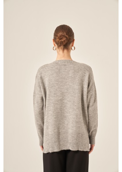 Kadın Şardon Kazak Gri 25215 indirimleri