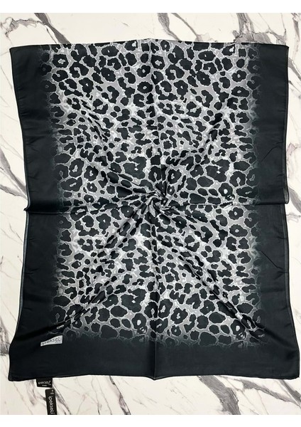 Ipekseli Leopar Desenli Organik Pamuk Şal - 5