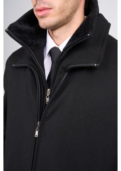 Kagı K26 2512 Siyah Erkek Yaka Kurklu Kase Kaban modelleri