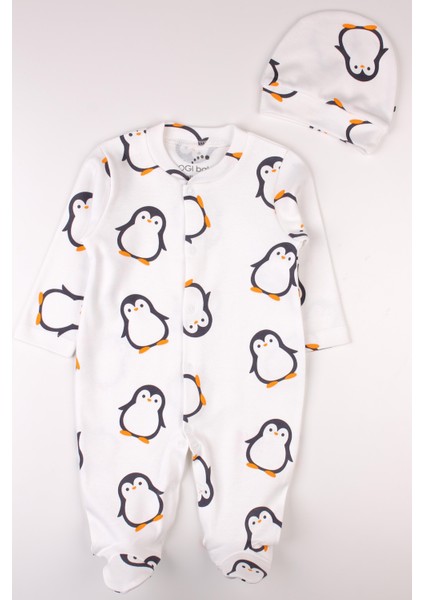 Yenidoğan Bebek Tulum Şapka Penguenli Yenidoğan Kıyafeti fiyatları