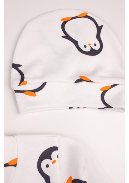 Yenidoğan Bebek Tulum Şapka Penguenli Yenidoğan Kıyafeti modelleri