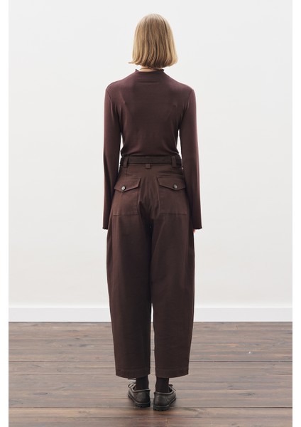 Barrel Pantolon Acı Kahve