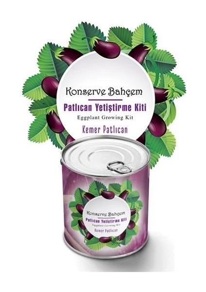 Konserve Bahçem Evde Konservede Kemer Patlıcanyetiştirme Kiti