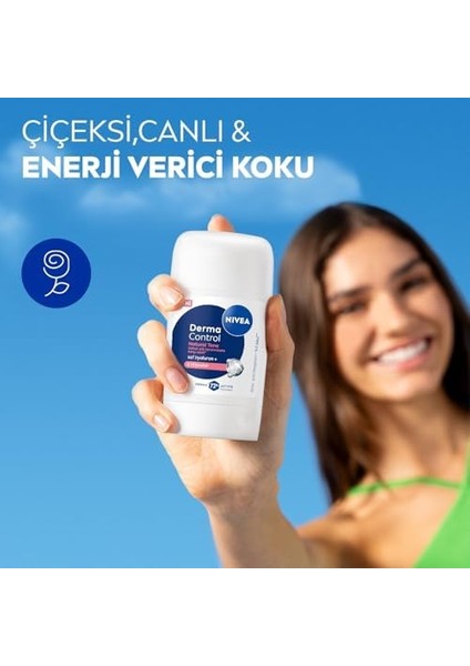 Nıvea Kadın Stick Deodorant Derma Control Natural Tone 50 Ml, Koltuk Altı Kararmasına Karşı Etkili, Eşit Cilt Tonu, 72 Saat Anti Perspirant Koruma, C Vitamini, Hyaluronik Asit, Alkol Içermez modelleri