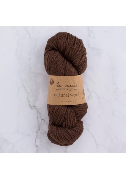 Leyloş Natural Wool Acı Kahverengi El Örgü Ipi - H7 - 33602