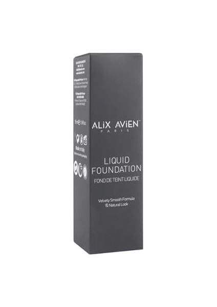 Alıx Avıen Güneş Koruyucu SPF35 Nemlendirici Etkili Kremsi Likit Fondöten Liquid Foundation 309 Cashmere Beige