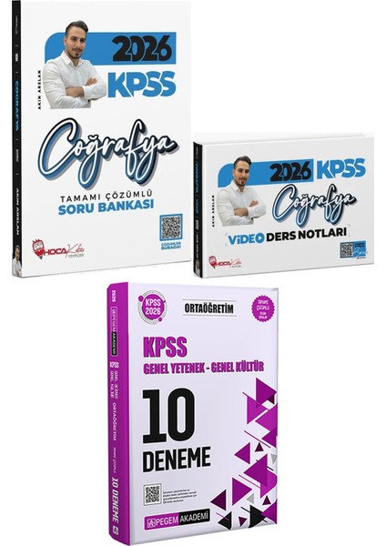 2026 Kpss Coğrafya Çözümlü Soru Bankası ve Video Ders Notları - 2026 Kpss Ortaöğretim Çözümlü 10 Deneme