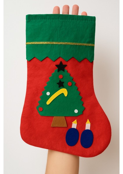 Keçeden Yılbaşı Çorabı Şömine Süsü Dekoratif Noel Hediyelik El Yapımı Ürün fiyatları