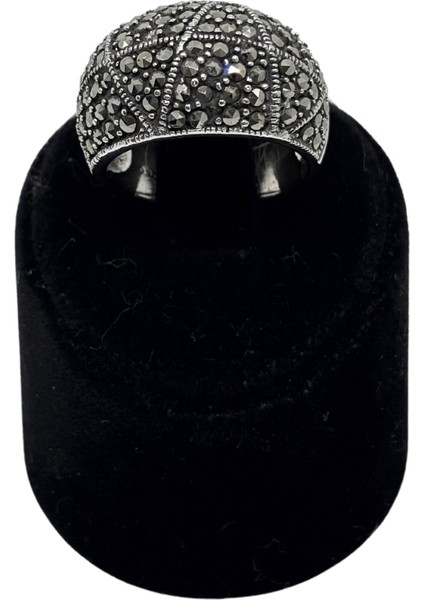 Markazit Taşlı Kubbe Gümüş Kadın Yüzük- Mk2 fiyatları