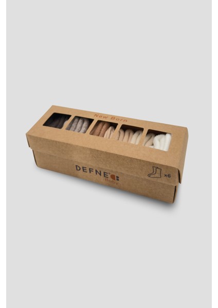 6 Çift Kutulu Newborn Yeni Doğan ve Bebek Çorabı 0-6 Ay indirimleri