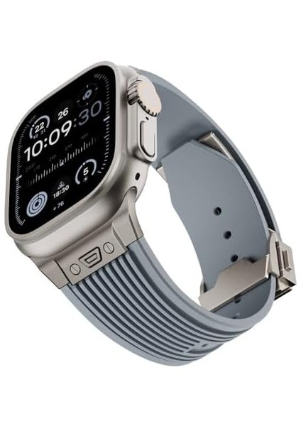 Ile Uyumlu 42MM KRD-113 Spor Görünümlü Silikon Kordon Gri fiyatları