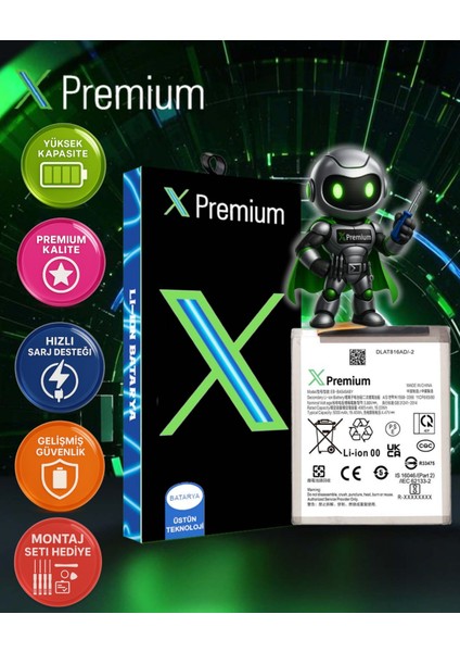 Xpremium Samsung A25 Uyumlu Batarya Pil Süper Yüksek Kalite 5000 Mah EB-BA546ABY