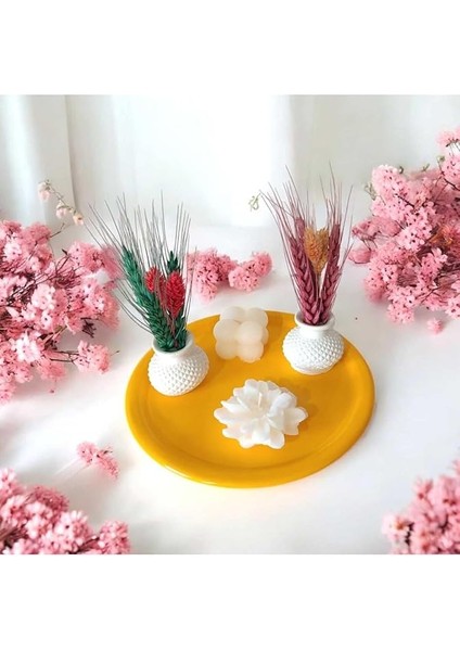 Metal Tepsi Metal Tabak 6 Adet Yuvarlak Çay ve Kahve Sunum Tepsisi Sunumluk Tabak 17 cm Sarı 17 x 17 fiyatları