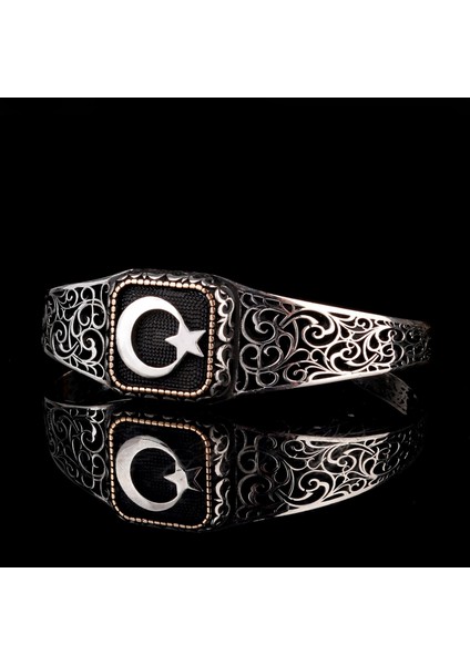 925 Ayar Gümüş Ayyıldız Model Otantik Motif Erkek Bileklik fiyatları