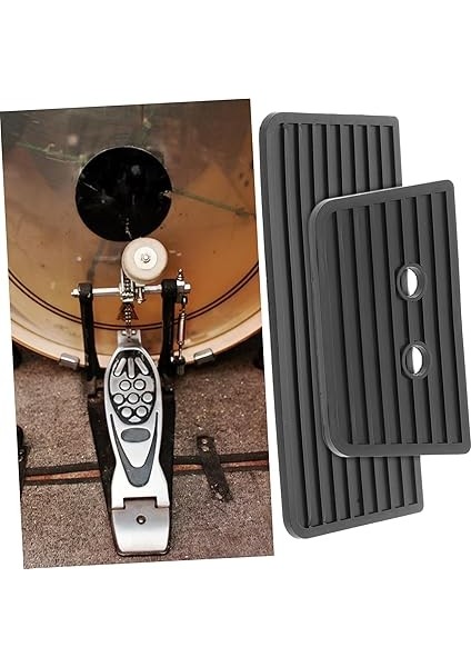 2 Adet Profesyonel Davul Pedalı Koruyucu Davul Pedalı Parçaları Kaymaz Pedal Pedaler ve Aksesuarları Için Antiskid Kauçuk Padleri fırsatları