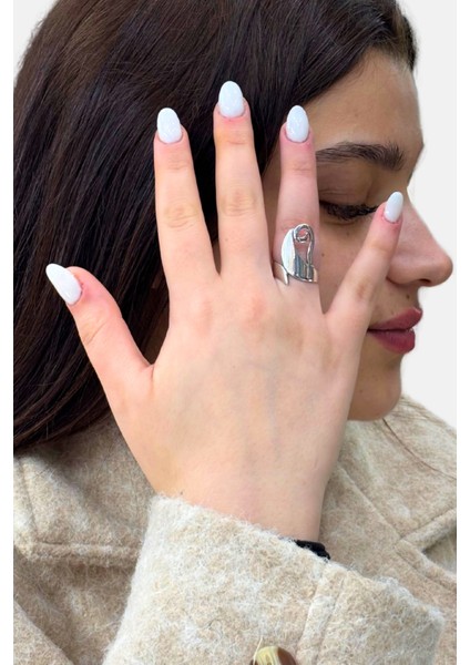 Sylve Modern Tasarım Gümüş Kadın Yüzük