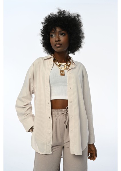 Kadın Çizgili Gömlek