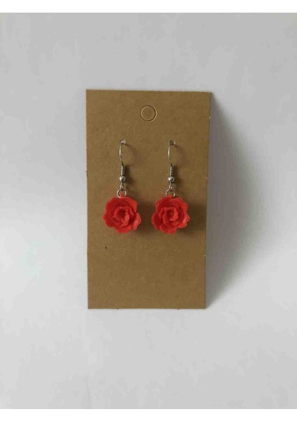 Kırmızı Gül Küpe modelleri