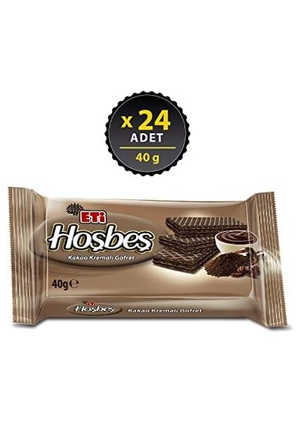 Eti Hoşbeş Kakao Kremalı Gofret 40 G x 24 Adet