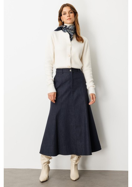 Kloş Kot Etek-Lacı