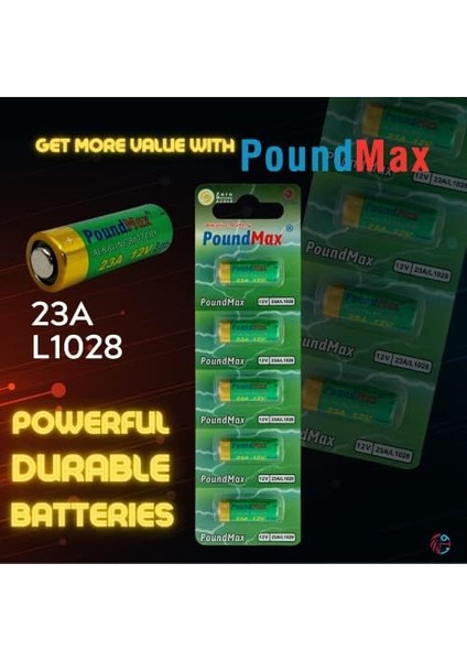 Adet 23A 12 V Alkali Pil, 23AE, A23, LRV08, MN21, V23GA, A23S, L1028, 8LR932, P23GA, Garaj Kapısı Açıcıları, Uzaktan Kumandalar, Alarm Sistemleri Için Günlük Kullanım Için Cıva Içermeyen Piller fiyatları