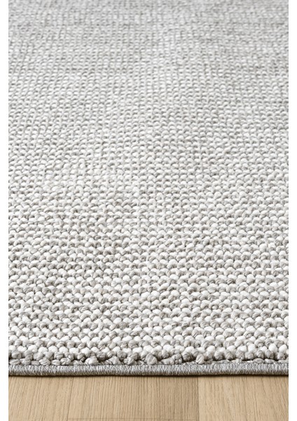 Gri Beyaz Iskandinav Bukleli Yumuşak Minimalist Salon Koridor Mutfak Çocuk Oturma Odası Halısı
