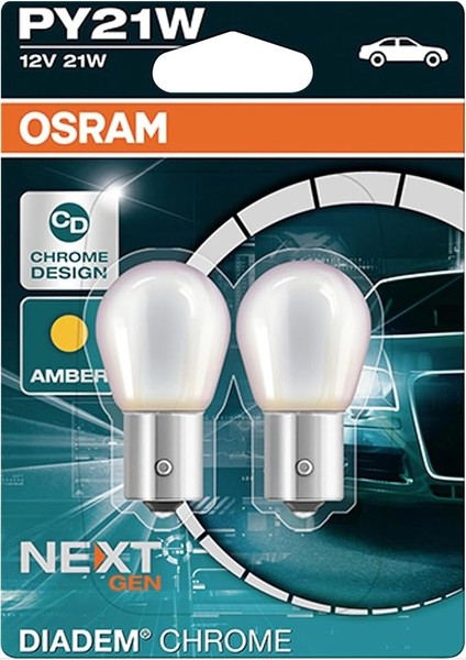 Dıadem 12 Volt PY21W 93 Chrome Desıgn Sarı Işık 7507DC-02B