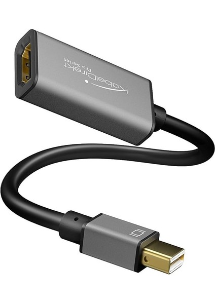 – Mini Displayport (Mini Dp – HDMI Adaptörü – 0,15M (Maksimum Çözünürlük 4K/60hz, 24K Altın Kaplama Kontaklar, Pc, Imac, MacBook Pro, MacBook Air, Space Grey Için)