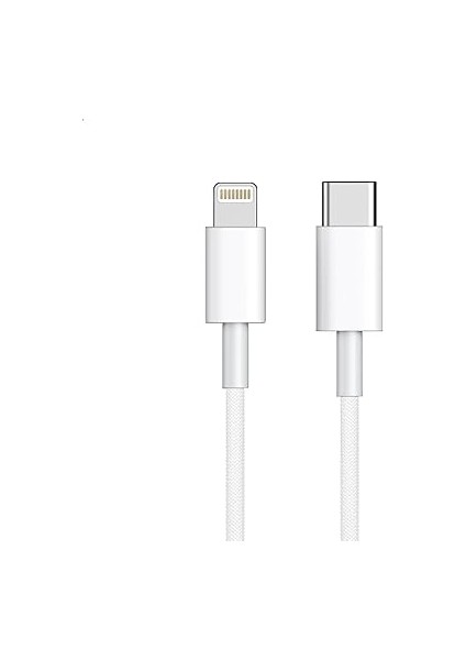 Için 27WATT Örgülü Hızlı Şarj Kablosu, Type C-Lightning, iPhone 14/13/12/12 Pro Max/11/xs Max/xr/x, Airpods Pro (100 Cm) fiyatları